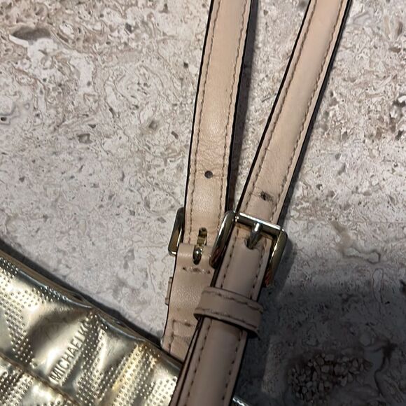 Michael Kors - Metallic Gold - Jetset Logo Tote Handbag - Picture 5 of 9